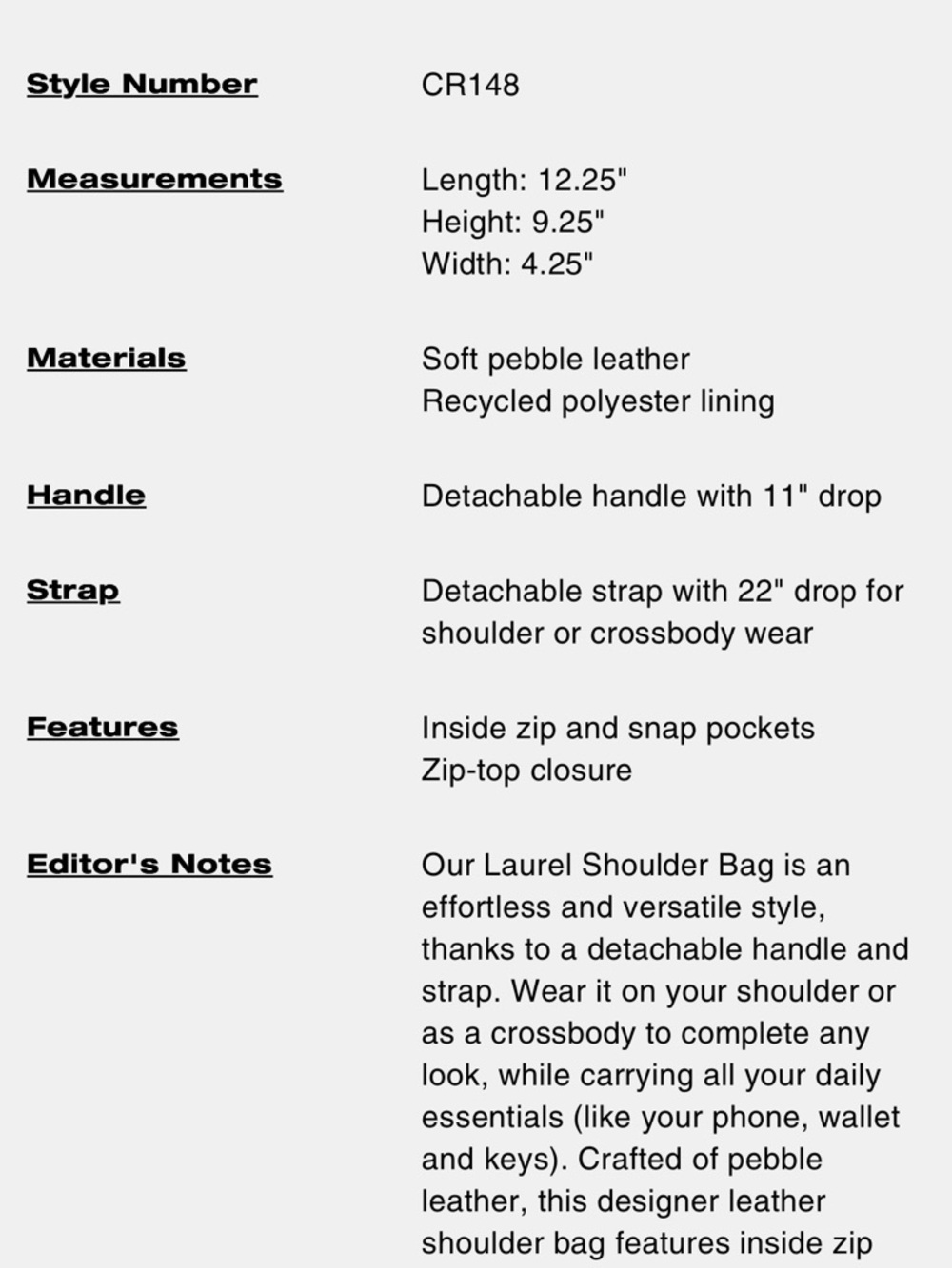 Coach Laurel Bag in Stone - Picture 13 of 13